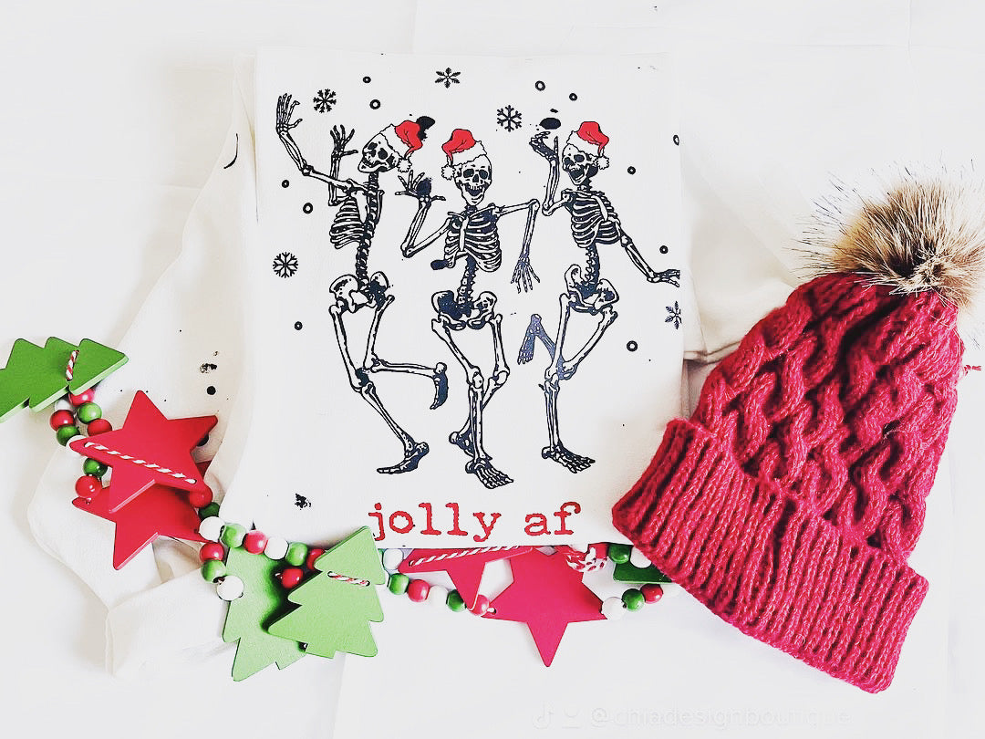 Christmas Skeleton Jolly AF crewneck