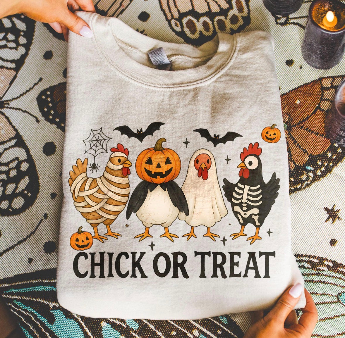 Chick or treat spooky crewneck
