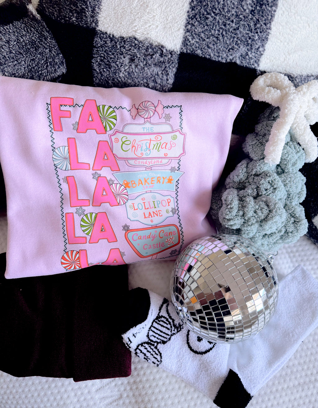 FA LA LA LA Crewneck / Sweater - PINK