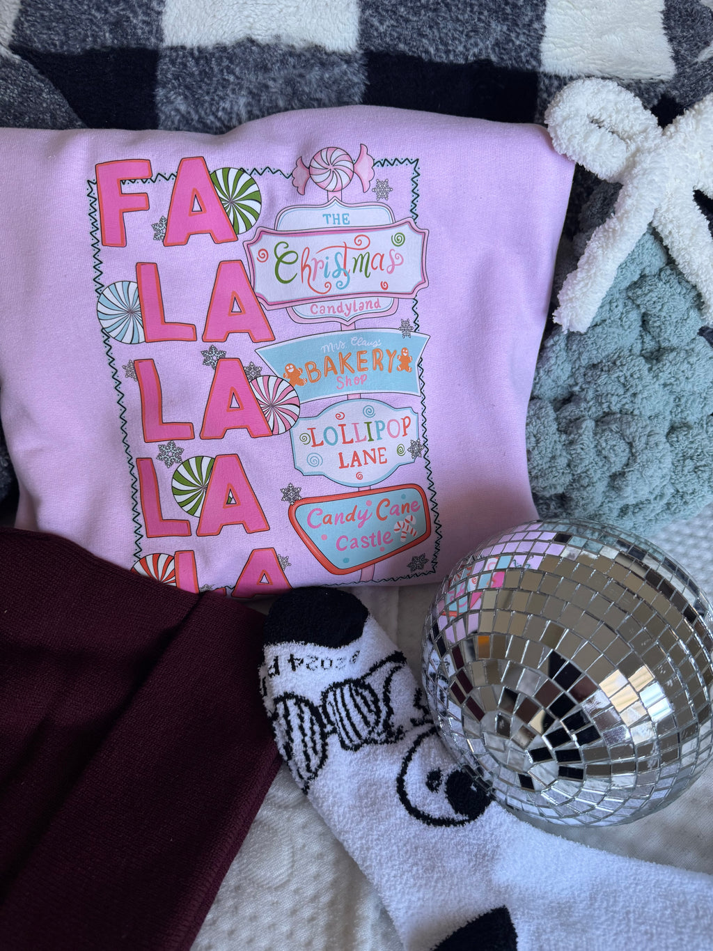 FA LA LA LA Crewneck / Sweater - PINK