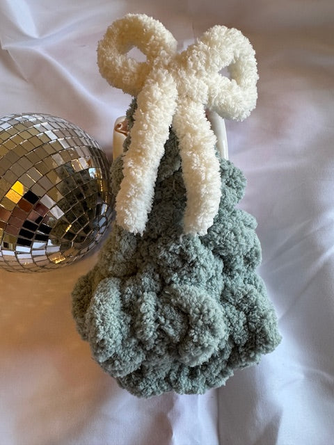 Hand knitted Chunky Christmas Tree with Bow