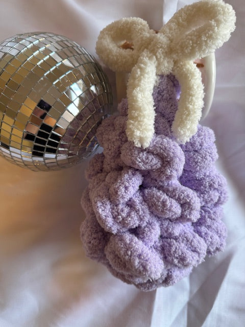 Hand knitted Chunky Christmas Tree with Bow