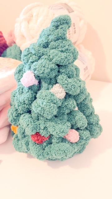 Hand knitted Chunky Christmas tree with lights